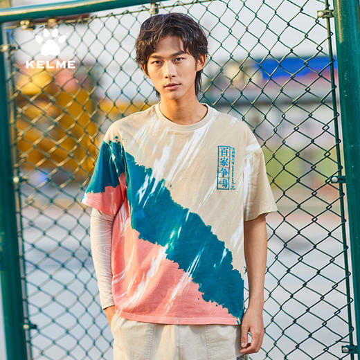 kelme卡尔美t恤男新款中国风印花短袖宽松纯棉半袖篮球文化衫 商品图3