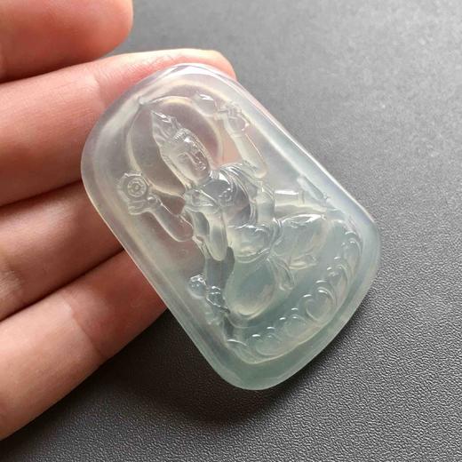高冰种翡翠千手观音牌 商品图9