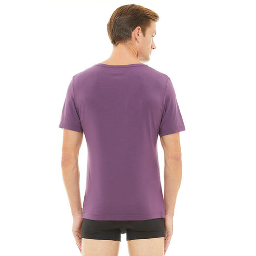 【经典兰精莫代尔】SCHIESSER/舒雅男士莫代尔纯色家居短袖上衣T恤35/11833M 商品图4