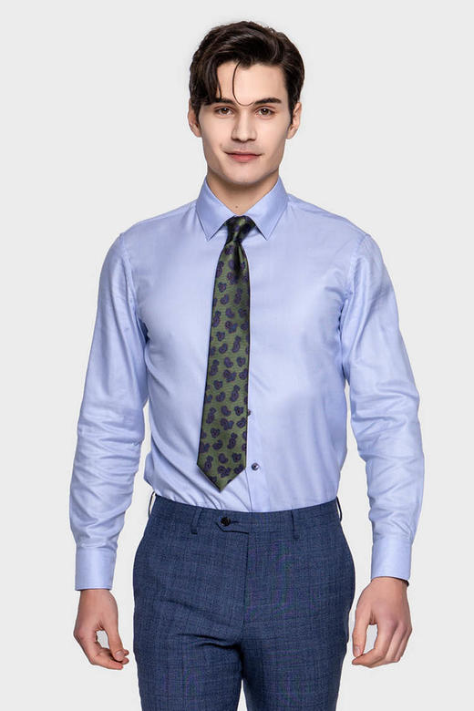 丝绵混纺小尖领衬衫SPSTL028BL 商品图0