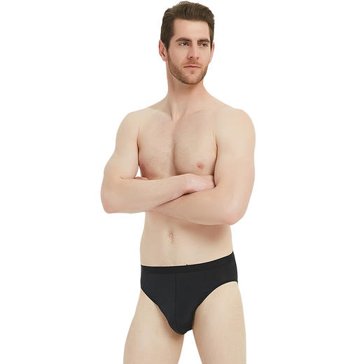 （清仓款，不退换，颜色随机白黑灰玫红）SCHIESSER/舒雅男士冰丝轻薄透气贴身纯色三角内裤35/1771S 商品图1