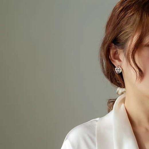 潮双圈耳钉通勤耳环女网红耳饰时尚饰品S925纯银针耳饰品 商品图1