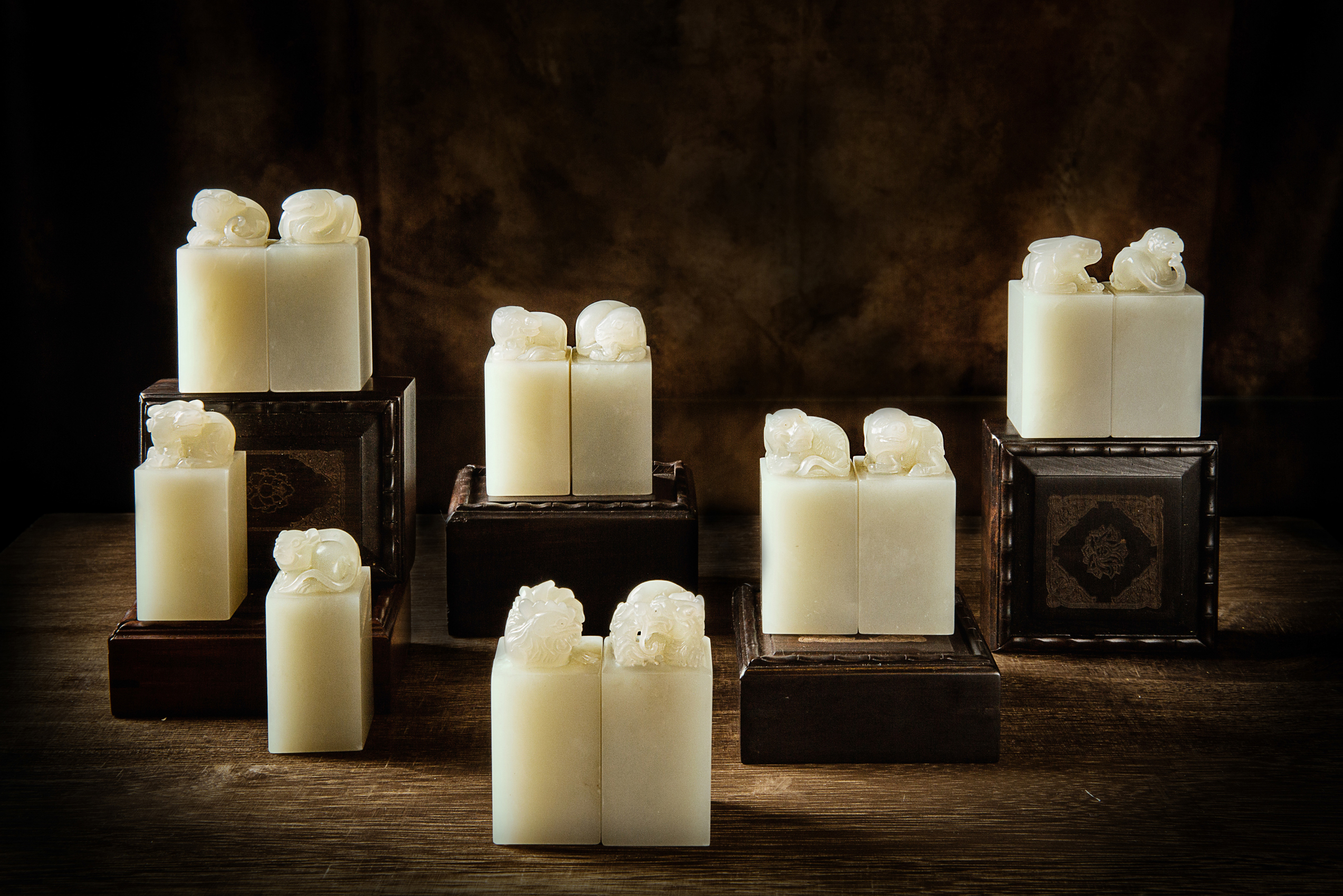 十二生肖白玉印章（整套）