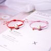 简约可爱陶瓷红绳手链女清新学生手工编织招财猫手串女时尚饰品 商品缩略图1