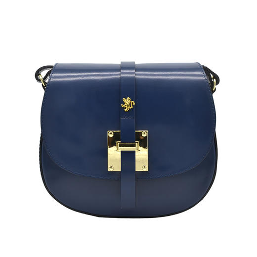 pratesibella复古马鞍包深蓝色