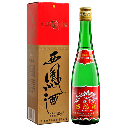 西凤酒凤香型绿瓶盒装55度500ml*1瓶/6瓶 商品图0