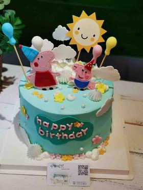 奶油蛋糕 下单前请仔细阅读商品详情 小猪佩奇如需增加或者修改文字 请下单备注