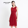 皮尔卡丹女装季新款红色无袖圆领连衣裙气质时尚A字裙女
 商品缩略图1