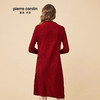 皮尔卡丹女秋冬新款红色拼接针织连衣裙小立领气质宽松一步裙
 商品缩略图2