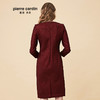 皮尔卡丹女装秋季新品酒红色长袖淑女连衣裙端庄高贵一步裙
 商品缩略图2