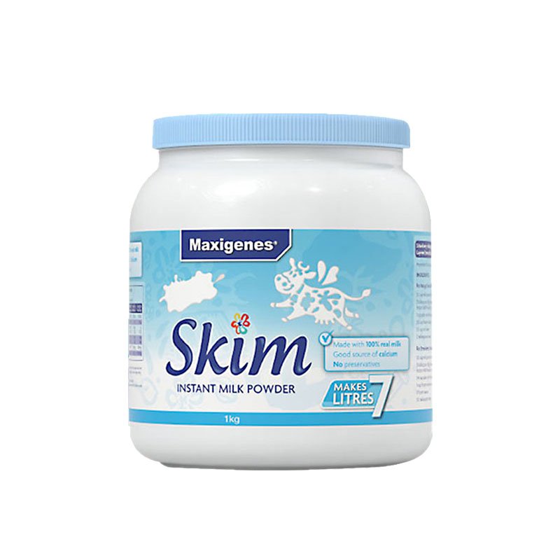 【保税仓】Maxigenes 美可卓 脱脂高钙奶粉（蓝妹子） 1千克/罐