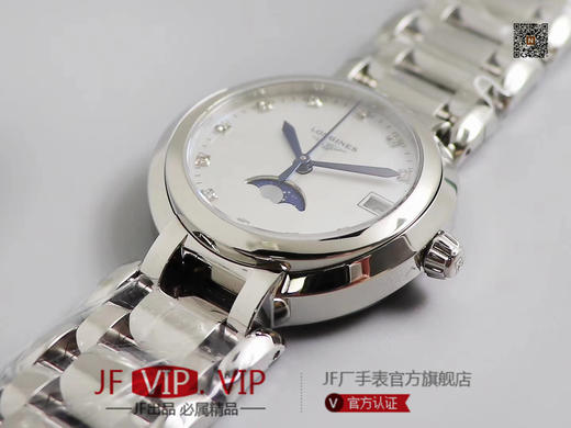 GS匠心之作【落落大方 腕间淑女】——浪琴表心月系列月相腕表优雅而至。典雅别致的外观，与正品一致的月相功能。温柔的外表之下，蕴含一颗“月相”表芯。 商品图7