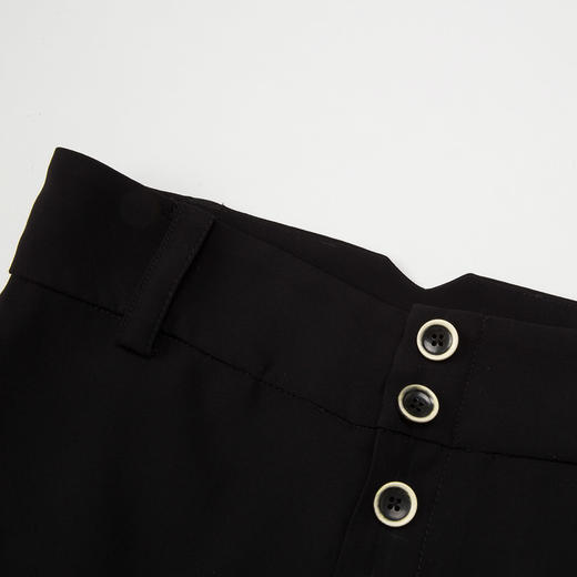 PE3A1斯尔丽夏季新品丝质排扣高腰宽松阔腿裤 商品图3