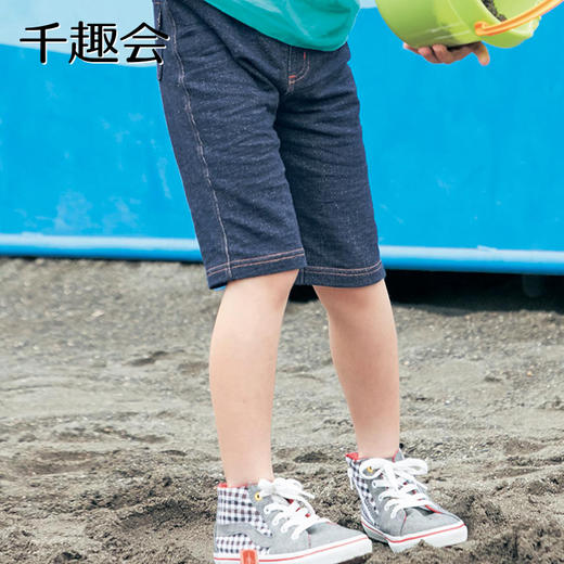 千趣会儿童婴儿男女童宝宝清爽小童日系五分裤棉质中裤裤子187945 商品图3