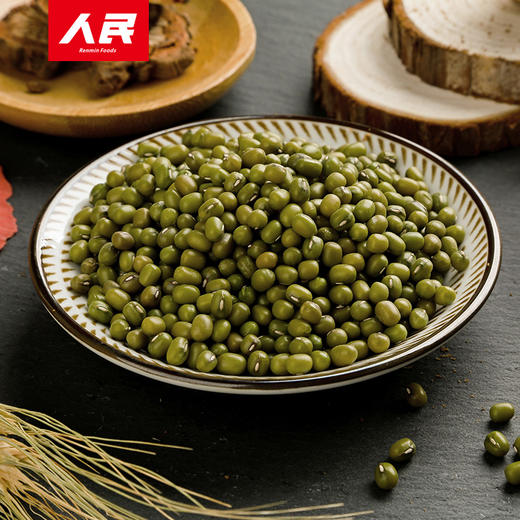 人民食品 有机绿豆笨绿豆东北小绿豆农家五谷杂粮绿豆汤300g 商品图3