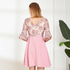 PG82C斯尔丽夏季新款花色气质蕾丝修身时尚中袖短连衣裙 商品缩略图1