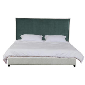 NS家居nsfurniture软包布艺/皮革拼接双人床NSBD-7059-180*200