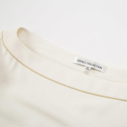 QF25A斯尔丽夏季新品丝质印花常规款宽松短袖上衣 商品图3