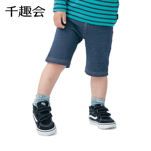 千趣会儿童婴儿男女童宝宝清爽小童日系五分裤棉质中裤裤子187945 商品图2