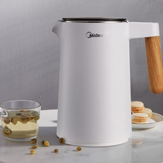 美的（509097）电热水壶1.5L静音烧水壶 热水杯 智能识水 逐度调温 OLED高清显示 HE1532a 商品图2