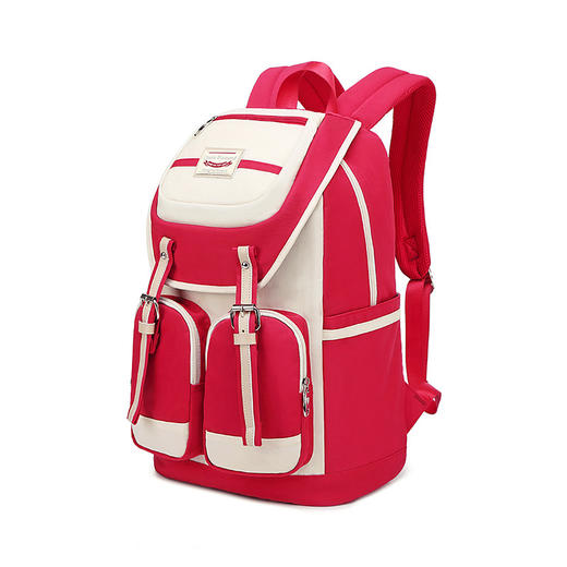 经典休闲双肩包时尚箱包潮流背包简约学院风旅行背包学生书包 商品图1