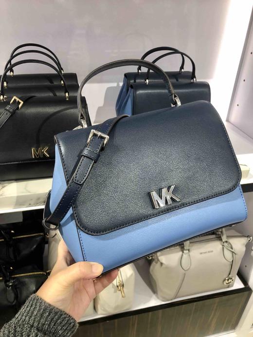 上新mk早春新色mott拼色剑桥包