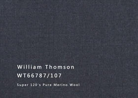 WT66787-107 纯毛高支花呢 【深灰 素色 斜纹 W100】(901)