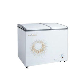 美的（Midea）182升卧式冷柜双温冷冻冷藏 家用商用冰柜 顶开门 BCD-182DKMB