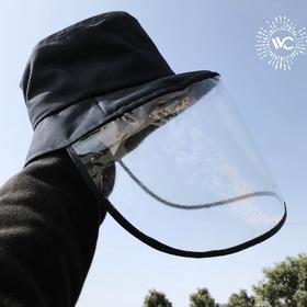 防护帽 PVC面罩渔夫帽 防止飞沫 可直接消毒液擦拭