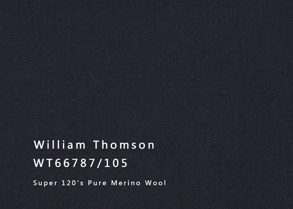 WT66787-105 纯毛高支花呢 【藏蓝 素色 斜纹 W100】(901)