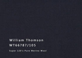 WT66787-105 纯毛高支花呢 【藏蓝 素色 斜纹 W100】(901)