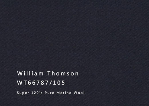 WT66787-105 纯毛高支花呢 【藏蓝 素色 斜纹 W100】(901) 商品图0