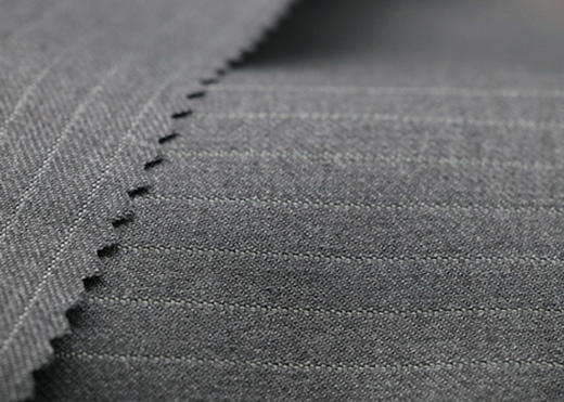 WT66826-202 纯毛高支花呢 【深灰 细条 斜纹 W100】(901) 商品图1