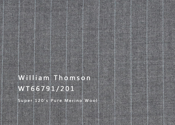 WT66791-201 纯毛高支花呢 【灰色 条纹 斜纹 W100】(901)