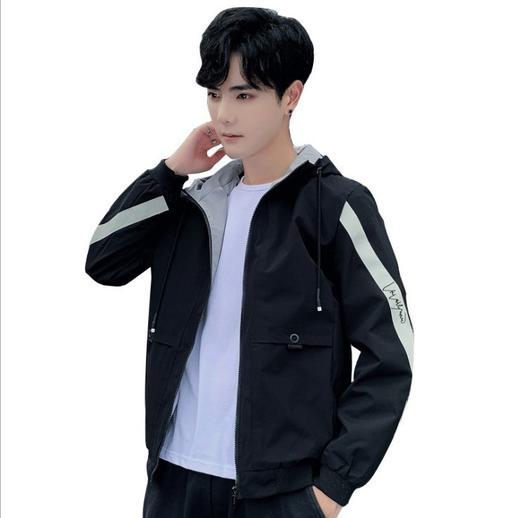 男士夹克外套春季外套男士韩版潮流修身上衣休闲帅气棒球服连帽男装 商品图1