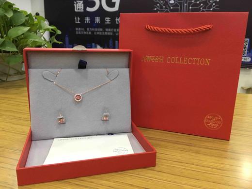 好看！Awish collection施华洛世奇水钻跳动的心项链耳钉 正品 商品图6