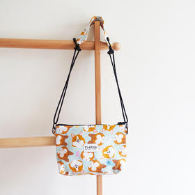 HUJI祤集pieton斜挎包插画corgi柯基小屁屁