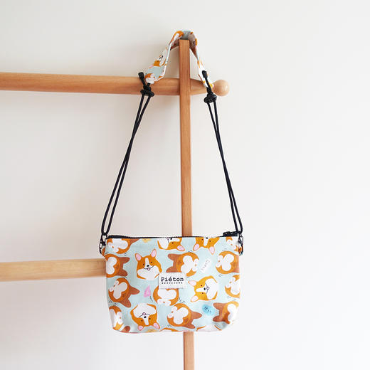 HUJI祤集pieton斜挎包插画corgi柯基小屁屁 商品图0