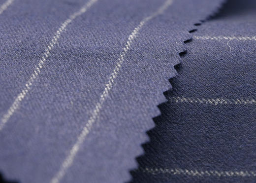 WT66795-205 纯毛高支绒面花呢 【蓝色 条纹 斜纹 W100】(902) 商品图1