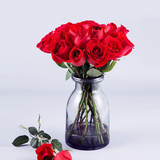 七夕红玫瑰1元1枝大大一束玫瑰送自己 氧花er