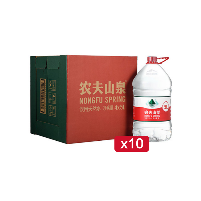 【公司套餐】农夫山泉饮用天然水5L*4(十箱)