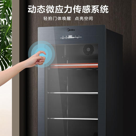 美的 （Midea） 140升 恒温红酒柜 时尚冰吧 酒窖级立式家用商用柜葡萄酒展示冰柜 （冰川银） JC-140GEM 商品图6