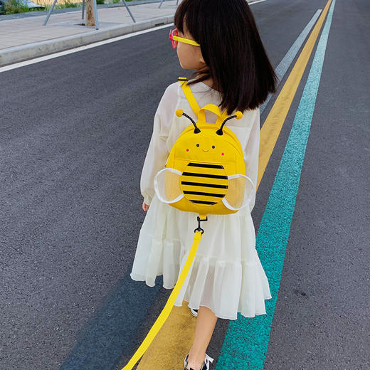 小蜜蜂卡通儿童背包 幼儿园箱包男女小朋友双肩包宝宝零食休闲包 商品图3