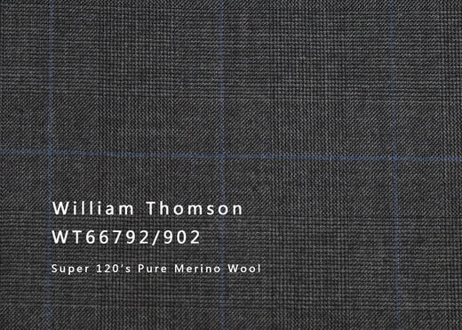 WT66792-902 纯毛高支花呢 【深灰 大格 板司呢 W100】(901) 商品图0