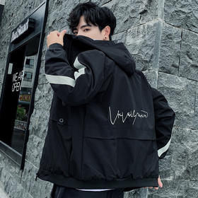 男士夹克外套春季外套男士韩版潮流修身上衣休闲帅气棒球服连帽男装