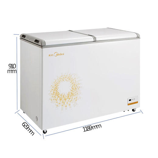 美的（Midea）BD/BC-265VEM卧式单温一室冷藏冷冻转换冰柜商用冷柜盖门 商品图1