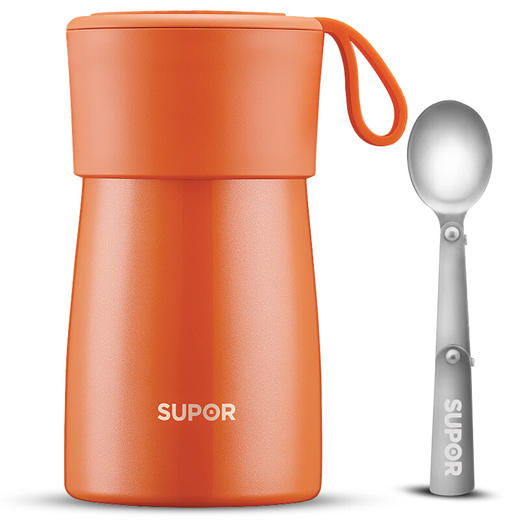 苏泊尔（508538）(SUPOR)304不锈钢魔法大容量焖烧杯500ml保温桶儿童饭盒通用真空保温杯KC50BA1暖月橘炊具厨具 商品图0