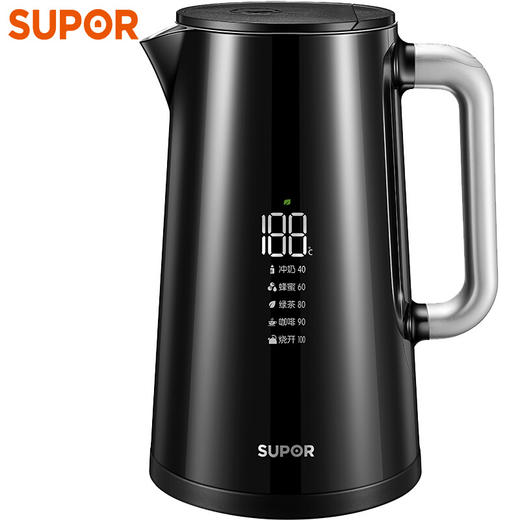 苏泊尔（SUPOR）电水壶热水壶保温电热水壶全钢无缝电子调温 SW-17S62A 304不锈钢烧水壶 商品图0