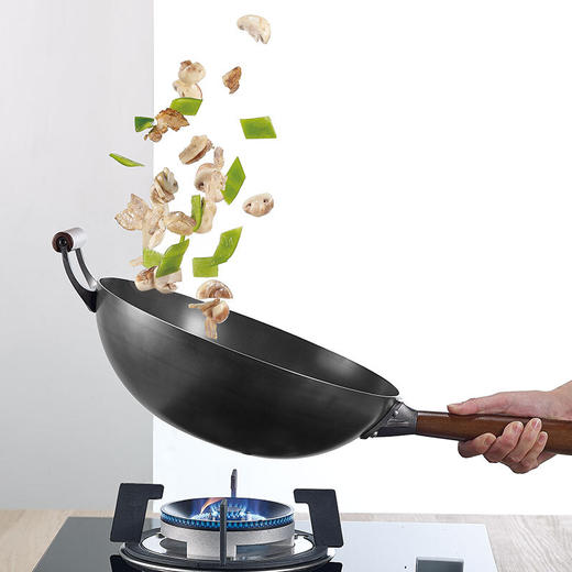 苏泊尔（SUPOR）炒锅铁锅芯铁真不锈炒锅 家用无涂层少油烟炒菜锅 燃气明火专用 商品图5