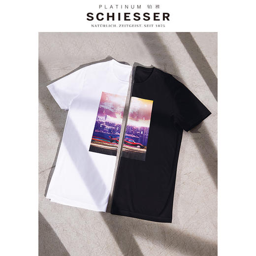 【100%丝光棉】SCHIESSER/舒雅铂雅SPEED极速系列男士丝光棉短袖上衣99/17131U 商品图1